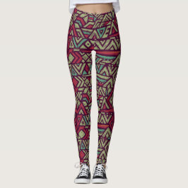 Patrón ético Moda Pop Leggings