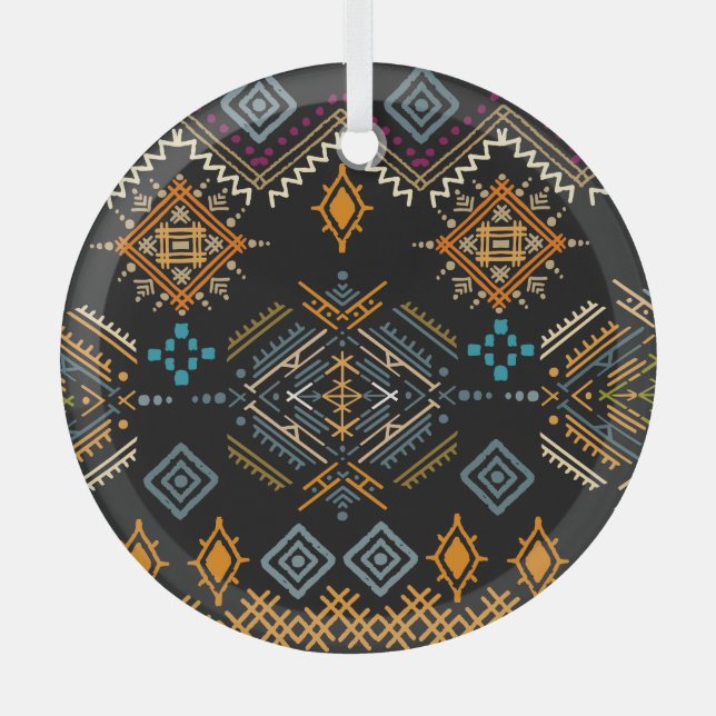 Patrón étnico de ornamento boho sin foco (Anverso)