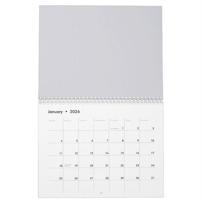 Patrón étnico elegante del calendario (Jan 2026)