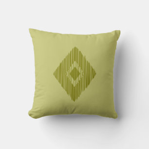 patrón étnico en la almohada de tiro verde oliva