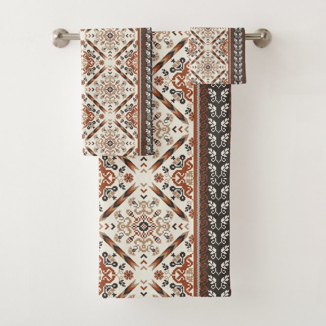 Patrón étnico oriental floral (In situ)