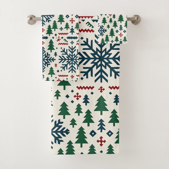 Patrón festivo de copos de nieve en invierno (In situ)