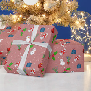 Patrón festivo de Navidad Papel de regalo Cute S