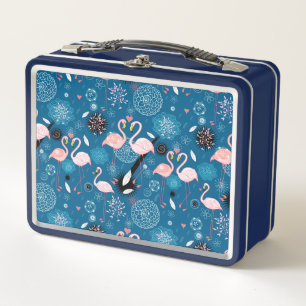 Patrón flamencos de flores cortas