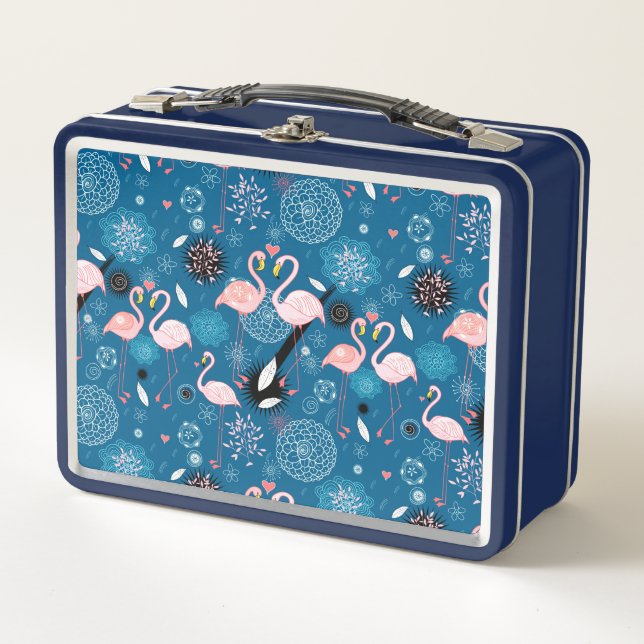 Patrón flamencos de flores cortas (Anverso)