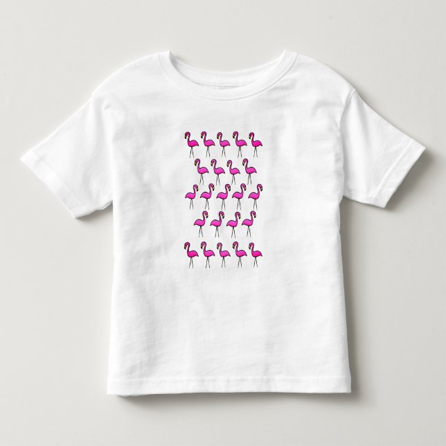 Patrón Flamingo de jardín rosa Camisas de Jersey d (Anverso)