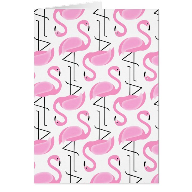 Patrón Flamingo Rosado Girly Simple Moderno Tropic (Frente)