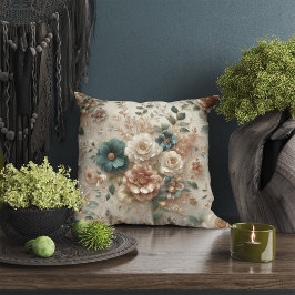 Patrón floral 2 Cojín decorativo