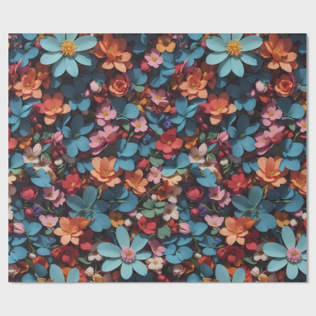 Patrón floral 6 | Papel de envolver (Superficie plana)