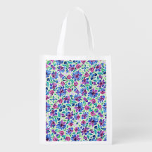 Patrón Floral Abstracto - Bolsa de abarrotes