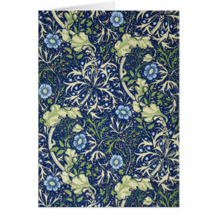 Patrón floral azul