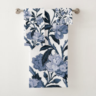 Patrón floral azul