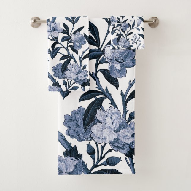 Patrón floral azul (In situ)