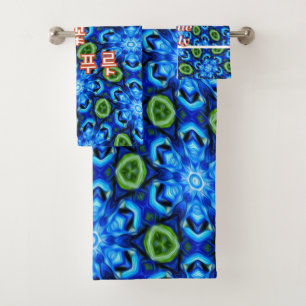 Patrón floral azul abstracto