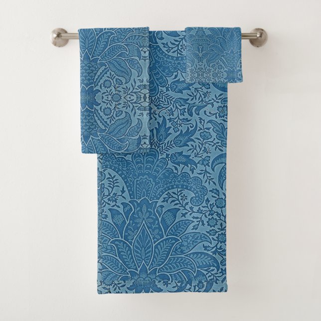 Patrón floral azul de William Morris (In situ)