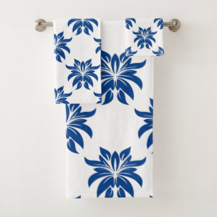 Patrón floral azul elegante