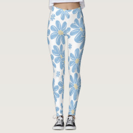 Patrón floral azul - Leggings