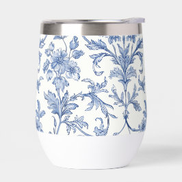 Patrón Floral Azul Toile de Jouy País Francés