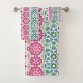 Patrón floral bohemio Diseño de mosaico acuarela