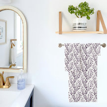 Patrón floral boho moderno ciruela blanco