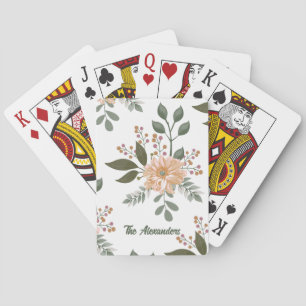 Patrón floral - Cartas personalizadas para jugar