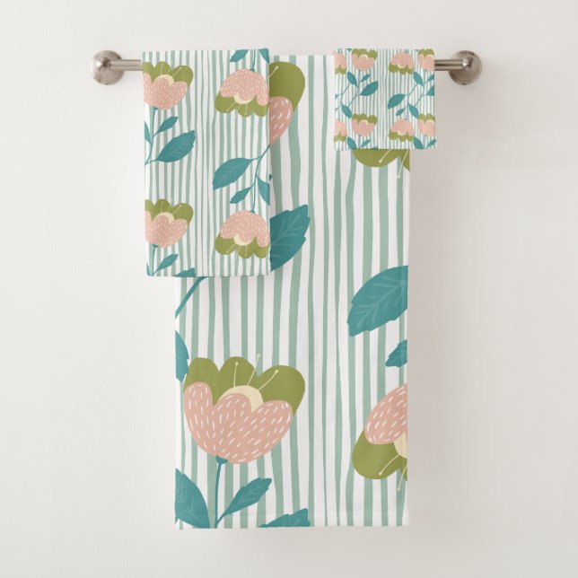 Patrón floral de acuarela adorable Azul femenino (In situ)