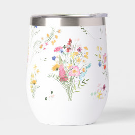 Patrón floral de acuarela de flores silvestres