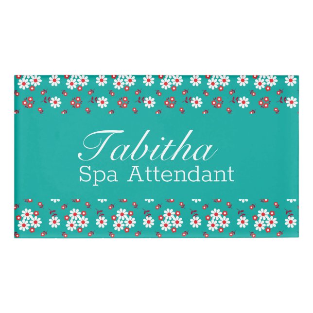 Patrón floral de bonito en la placa Aqua (Anverso)