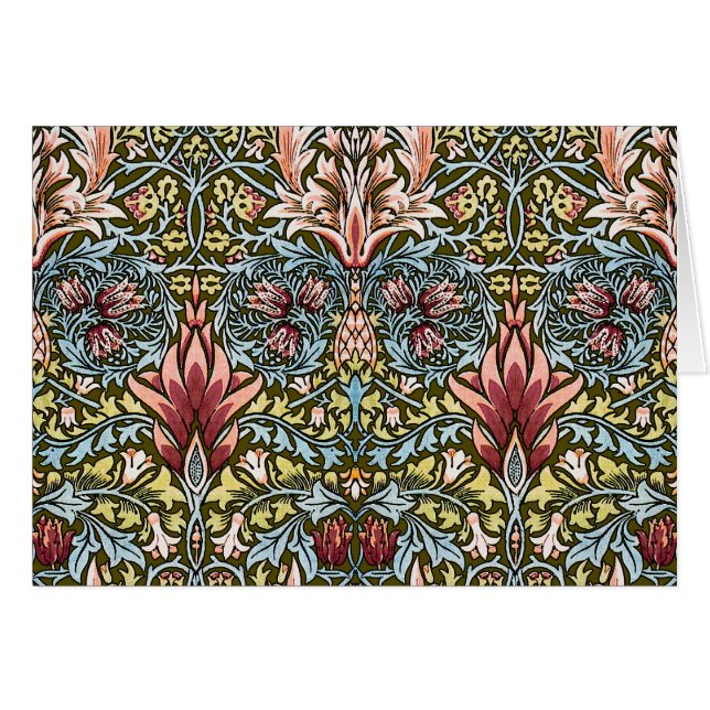Patrón floral de cabeza de serpiente de William Mo (Anverso (Horizontal))