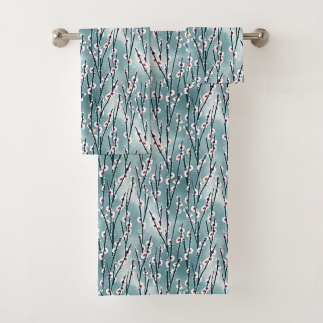 Patrón floral de ciruela de primavera (In situ)