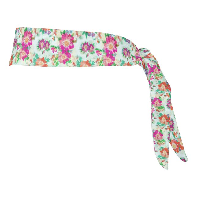 Patrón floral de color rosa y rojo (Girar 90)