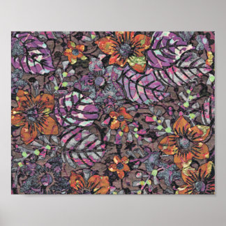 Patrón floral de colores pastel arte digital román