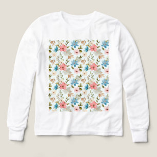 Patrón floral de flores silvestres acuarela