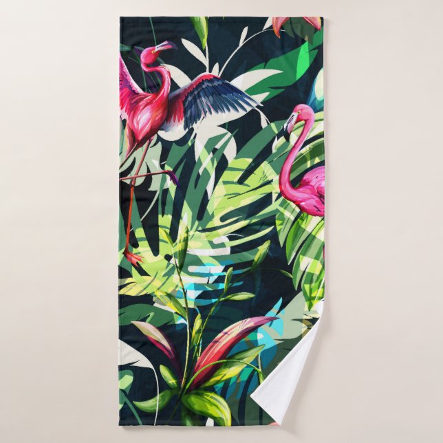 Patrón floral de fondo sin brillo. Licencia tropic (Toalla de baño)