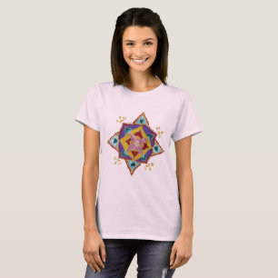 Patrón floral de Mandala Camiseta básica femenina