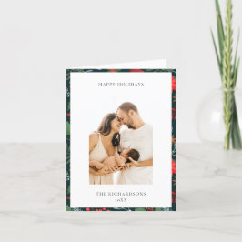 Patrón floral de Navidad marrón verde Foto Feliz