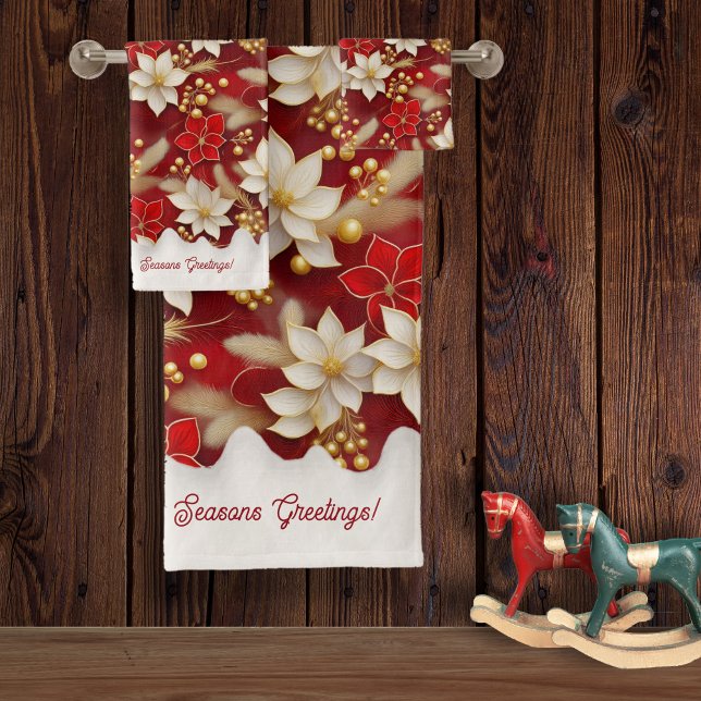 Patrón floral de Navidades blancos rojos #17 ID100 (Subido por el creador)