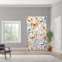 Patrón floral de otoño suave