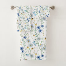 Patrón floral de pradera de flores silvestres en a