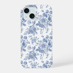 Patrón floral de rosa azul vintage