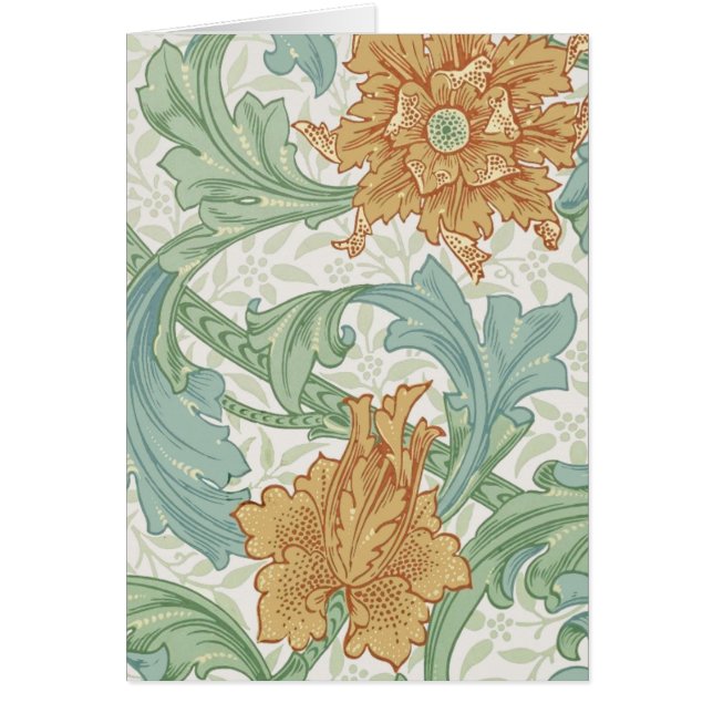 Patrón floral de un solo stem de William Morris (Frente)