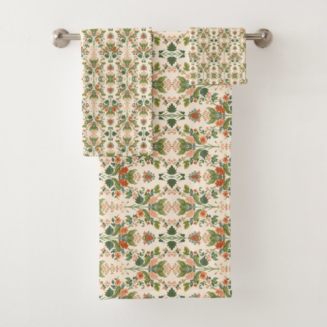 Patrón floral de William Morris Antique Honeysuckl (In situ)