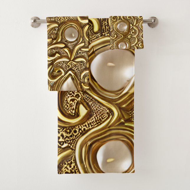 Patrón floral dorado de estilo barroco (In situ)