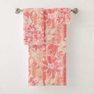 Patrón floral en tonos de melocotón de moda