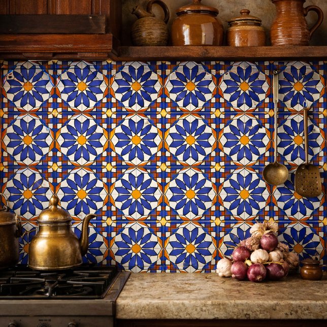 Patrón floral geométrico Azulejo (Subido por el creador)