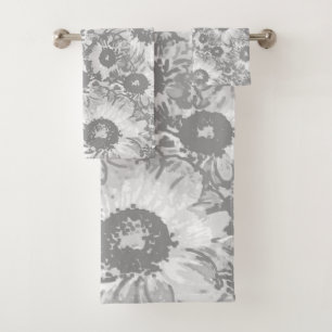 Patrón floral gris gris pastel