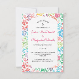 Patrón Floral - Invitación de Boda 3x5