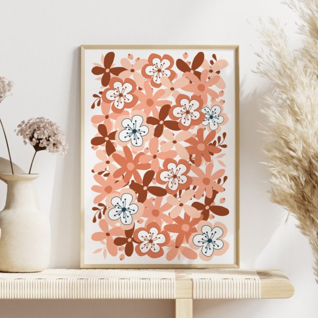 Patrón floral moderno Poster brillante (Subido por el creador)