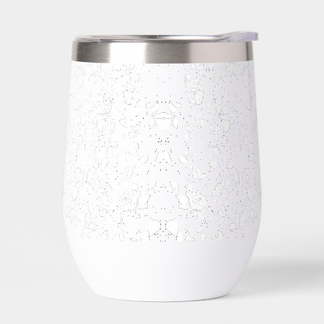 Patrón floral monocromo - Arte elegante y sin cost (Izquierdo)