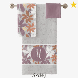 Patrón Floral Monograma de la Bandera Lesbiana Sáp
